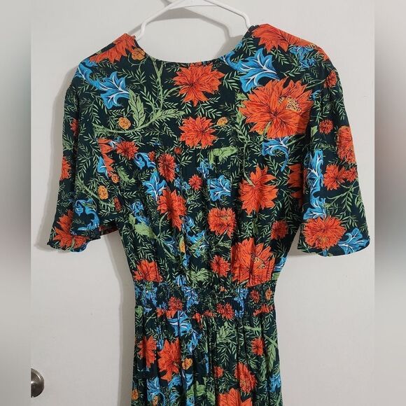 Anthropologie ABEL THE LABEL Midi Fantasy Tropical Dress Size S - Picture 8 of 10